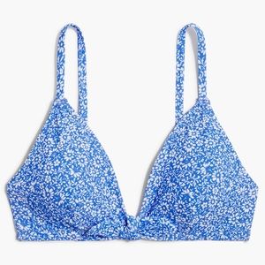 J. Crew Printed Bow Bikini Top